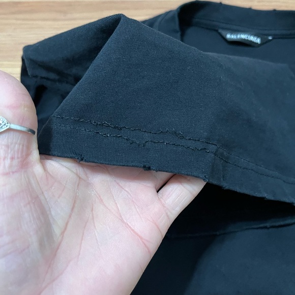 EUC Men’s Medium/Women’ Large Balenciaga Oversized Alien Crewneck Tee In Black - Picture 12 of 13